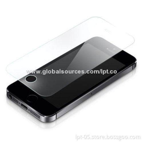 Tempered-glass Film Screen Protector for iPhone 5S, Anti-scratch, Glossy, Washable
